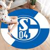 FC Schalke 04 Round Area Rug,Carpet Rug for Living Room Bedroom Sofa Playroom Decor,Non-slip Floor Mat
