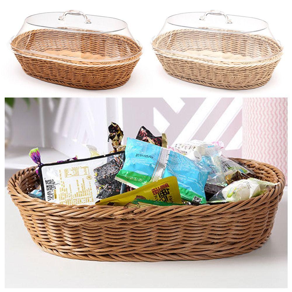 

1 шт. овощной хлеб сервировочный плетеный контейнер для хранения фруктов с крышкой для домашней кухни пикника