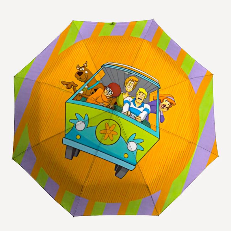 

1pc Scooby-Doo Automatic Umbrella Durable Iron Frame & Plastic Handle, Gift for Men & Women, Sturdy Construction, Best for Christmas, Helloween, Playf