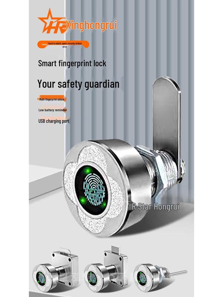 Smart Fingerprint Cabinet & Drawer Lock for Desks & Mailboxes