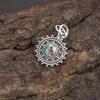 Spiny Turquoise Gemstone Jewelry, 925 Sterling Silver Boho Pendant, Handmade Beautiful Silver Pendant For Wedding Gift
