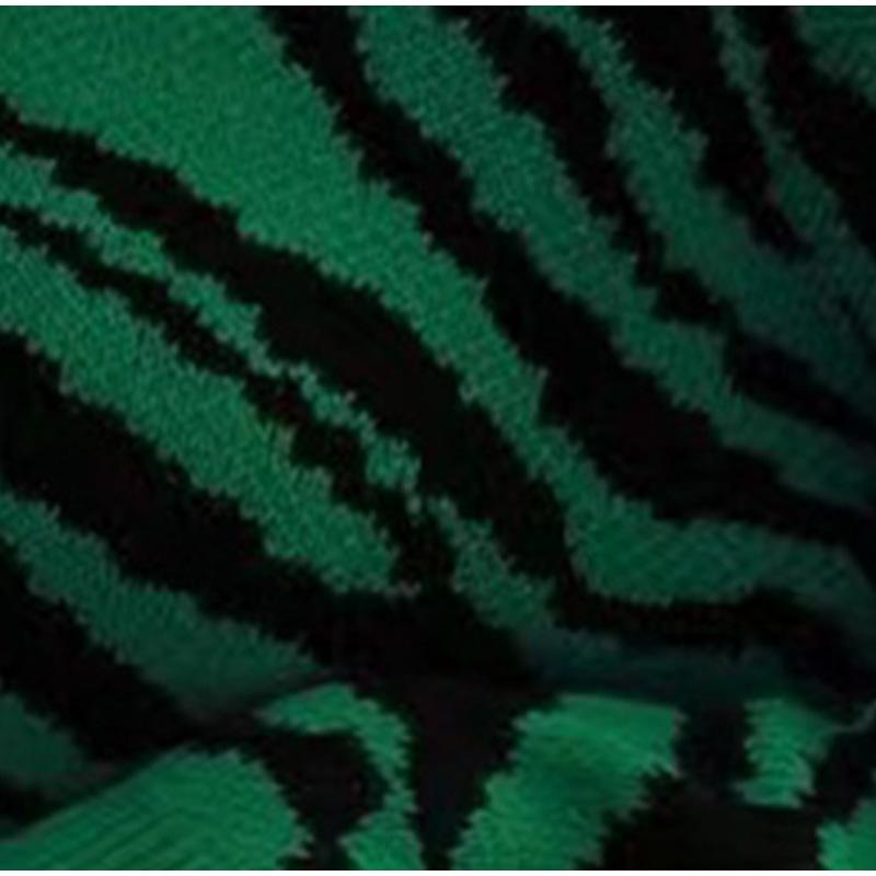 Casual Loose Knitted Leopard Print Pullovers Autumn Winter Women's Sweater New O-neck Full Sleeve Pullover