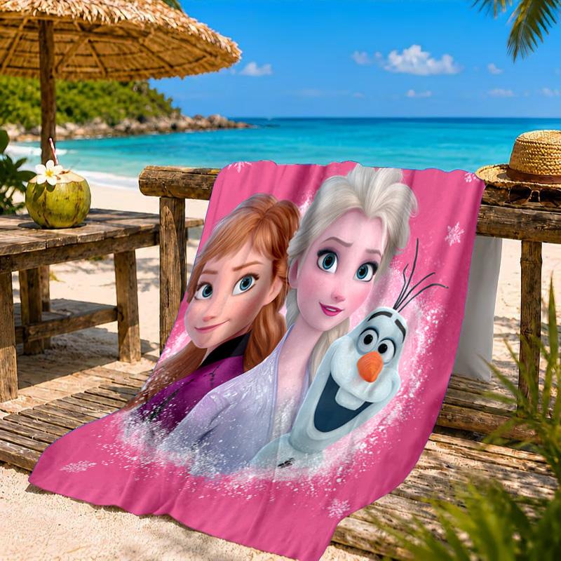 Ice Queen Artwork Printed Microfiber Beach Towel, Soft And Absorbent, Quick-Dry, Ideal for Summer Travel, Beach Essential, Swimming Pool