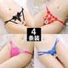 [Free Shipping] 4 Packs, Sexy Underwear Women's Transparent Temptation Low Waist Thin Breathable Hot Embroidered Thong T-pants