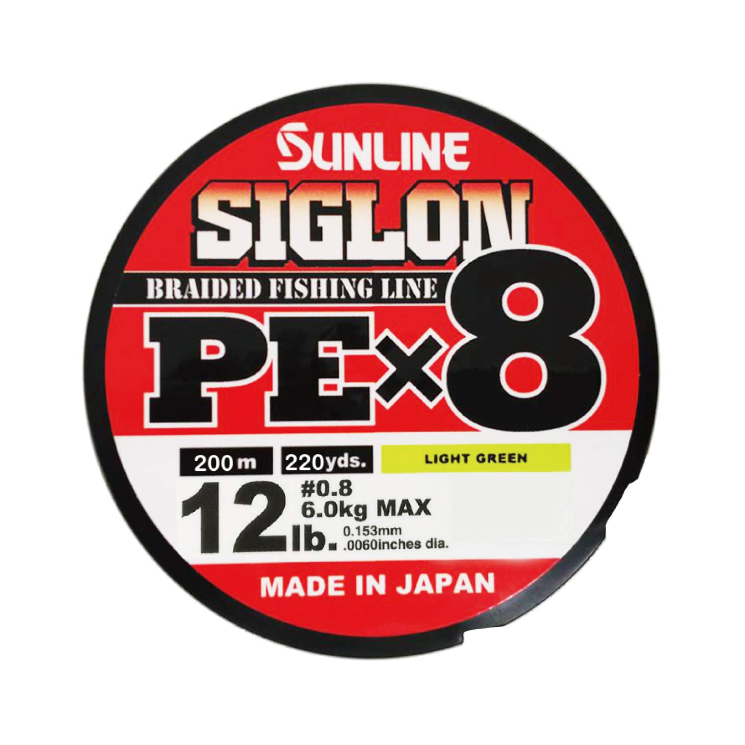 

SUNLINE Line Sigron PEx8 200m Light Green 12LB J No. 0.8