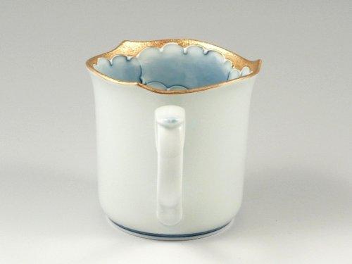 Arita Ware Bunzan Kiln Gold Peony Ring-Shaped Mug 18114