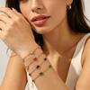 Titanium Steel Square Stone Bracelet for Women - Colorful Casual & Dating Accessory