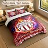 Bedding Set 1 Duvet Cover 2 Pillowcases Monaco FC Print Soft Bed Linen Bedroom Decor