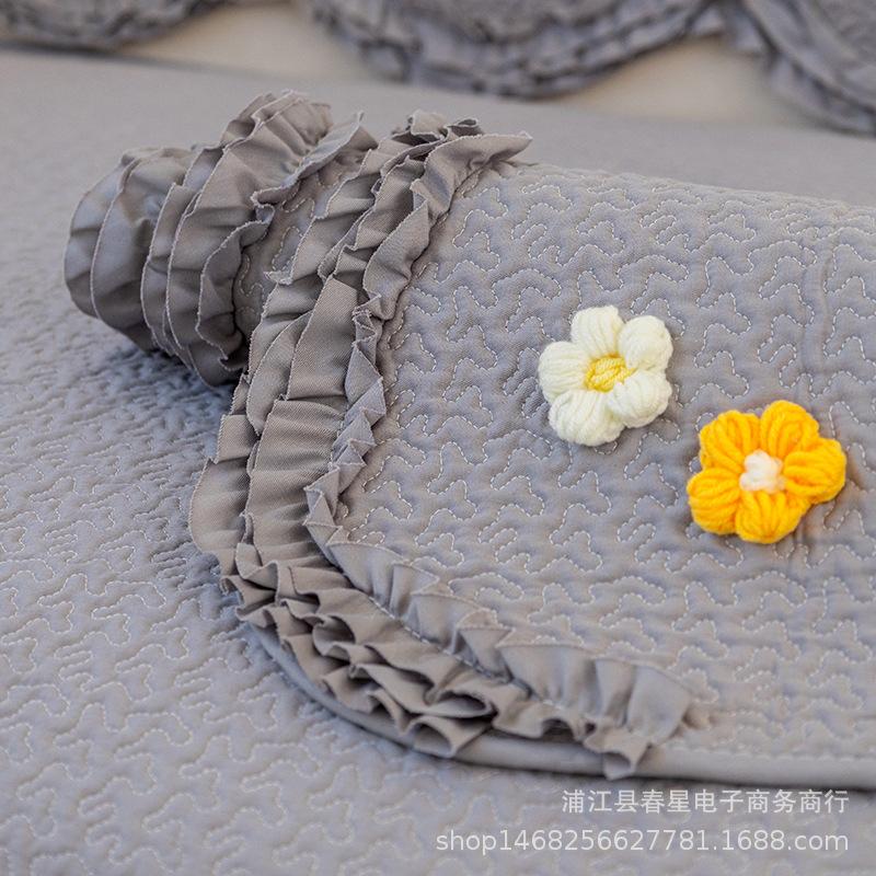 Korean Pastoral Pure Cotton Sofa Cushion, Universal In All Seasons, Non-Slip And Breathable Living Room Sofa Cover, Cover Cloth, And Retail
