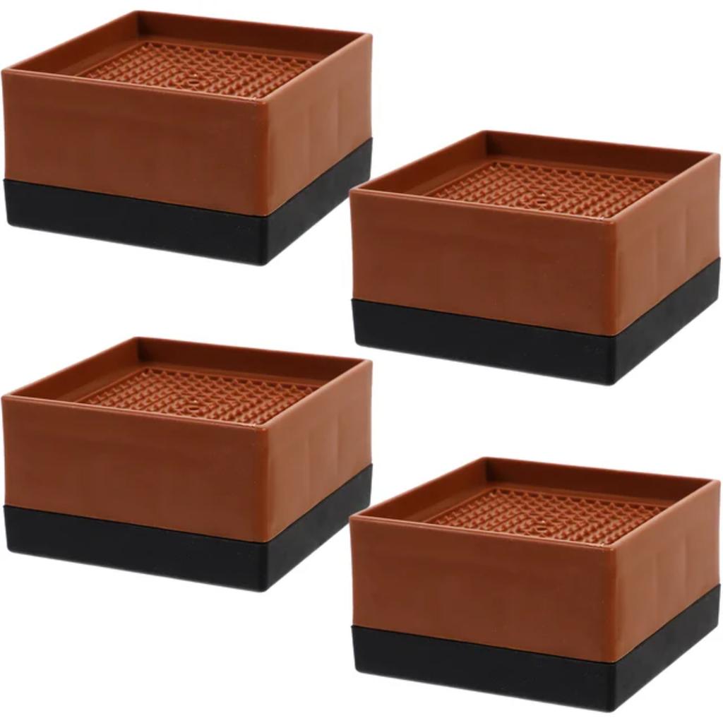 4 stk Sett Matte Kraftige Sengeklosser Myk Gummi Høydeheving For Stol