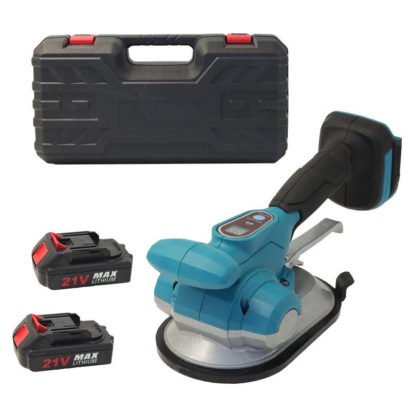 Tile Leveling & Laying Machine: Floor Vibrator Tool with Lithium Battery & Large Round Base Plate