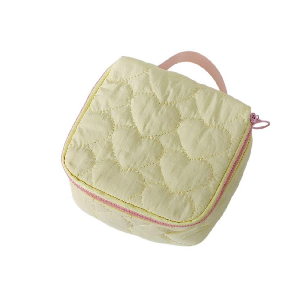 Lovely Love Heart  Cosmetic Bag INS Makeup  Bag  Earphones Lipstick Sanitary Napkins