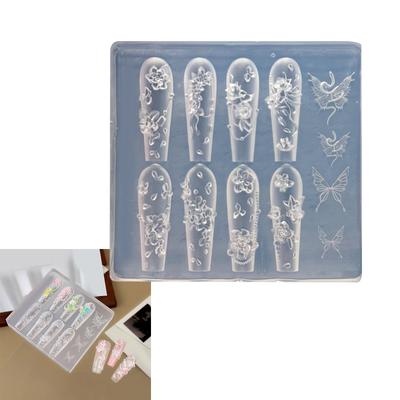 Siliconen 3D Nagelversiering Mallen Roosvorm Kleine Accessoires Knutselmallen Cadeau voor Schoonheidsliefhebbers