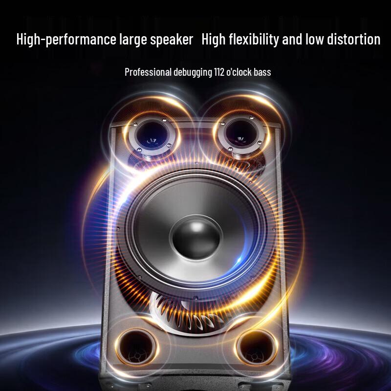 SAST SA-122S 12-inch Outdoor Portable Bluetooth Karaoke Trolley Speaker (CN Version)