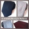 ONE LIMITATION Men's Dot Solid Necktie (NK003, Black) - Suitable for Business and Casual Wear.