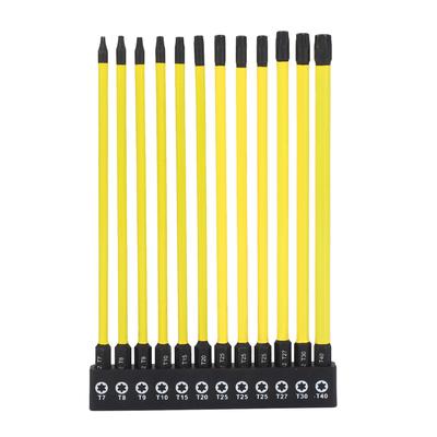 Schraubendreherbits S2 Legierungsstahl 60HRC Hohe Härte Sechskantschaft 150MM Länge Stern Magnetisch