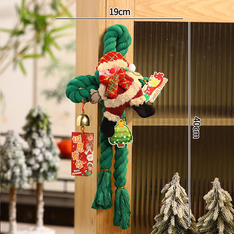 Hand Woven Christmas Tree Ornament Finished Crochet Christmas Tree Christmas Gift for Women Girls Desk Accessories