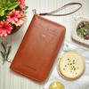 RFID Long Passport Folder Ticket Storage ID Bag Multifunctional Travel Zipper Passport Bag