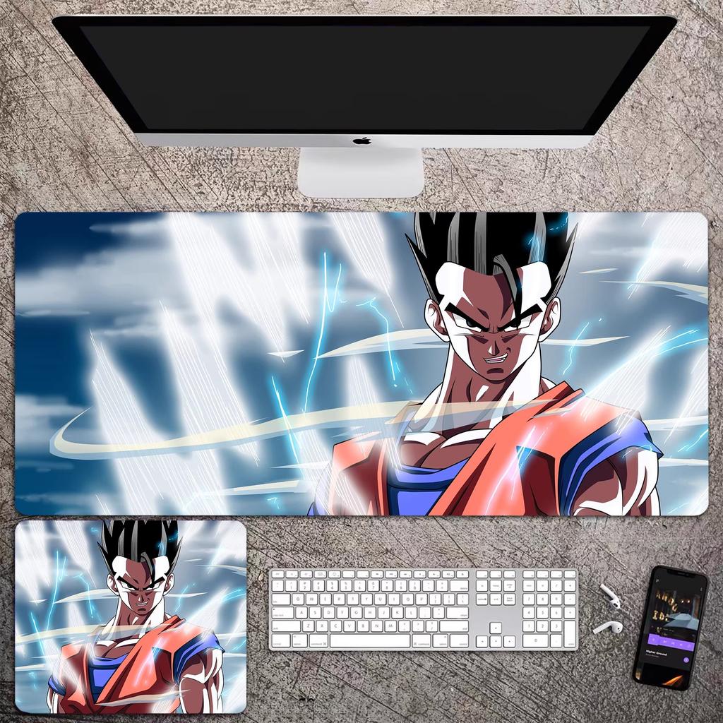 Skórzana podkładka pod mysz do biura Wysoka rozdzielczość Drukowanie Dragon Ball Mata na biurko Uroczy Son Goku Zablokowana krawędź Duży Pogrubiony Mata na biurko komputerowe Podkładka do pisania Klawiatura