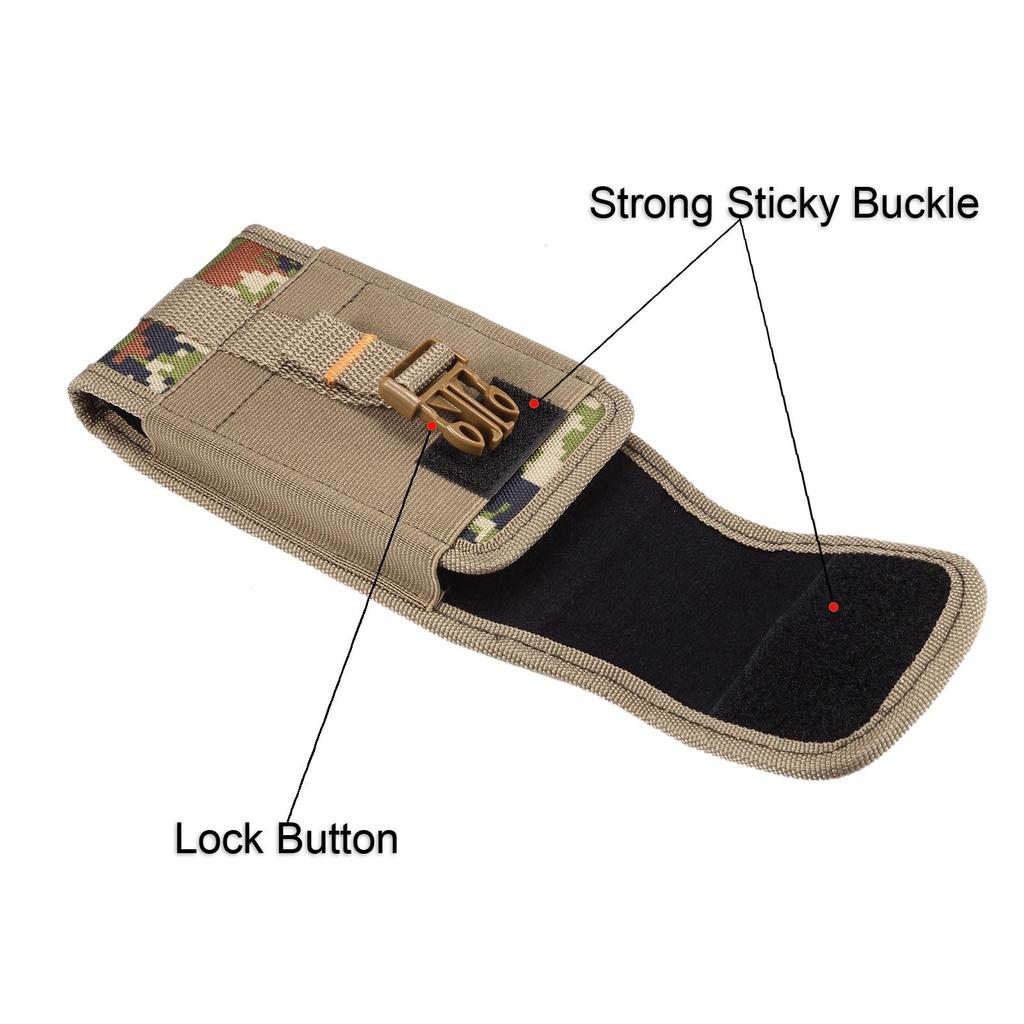 Military Tactical Army Cell Phone Belt Clip Case Bag For iPhone 16 15 14 Pro Max Samsung S25 S24 S23 Xiaomi Redmi Note 13 Oppo Men Waist Holster Pouch