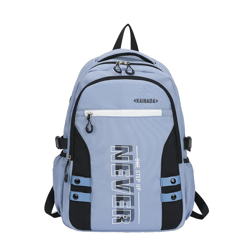 Schoolbag Korean version leisure bag, letter printing backpack, male and female students, versatile large-capacity waterproof schoolbag