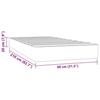 VidaXL Matelas de lit à ressorts ensachés 80x210 cm epaisseur 20 cm velours,matelas,matelas de lit,matelas à sommier tapissier,meubl