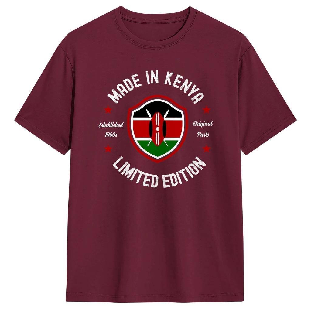 Made In Kenya T Shirt Beach Aesthetic T Shirts Cotton Hip Hop Tee Shirt For Mens Casual Tees