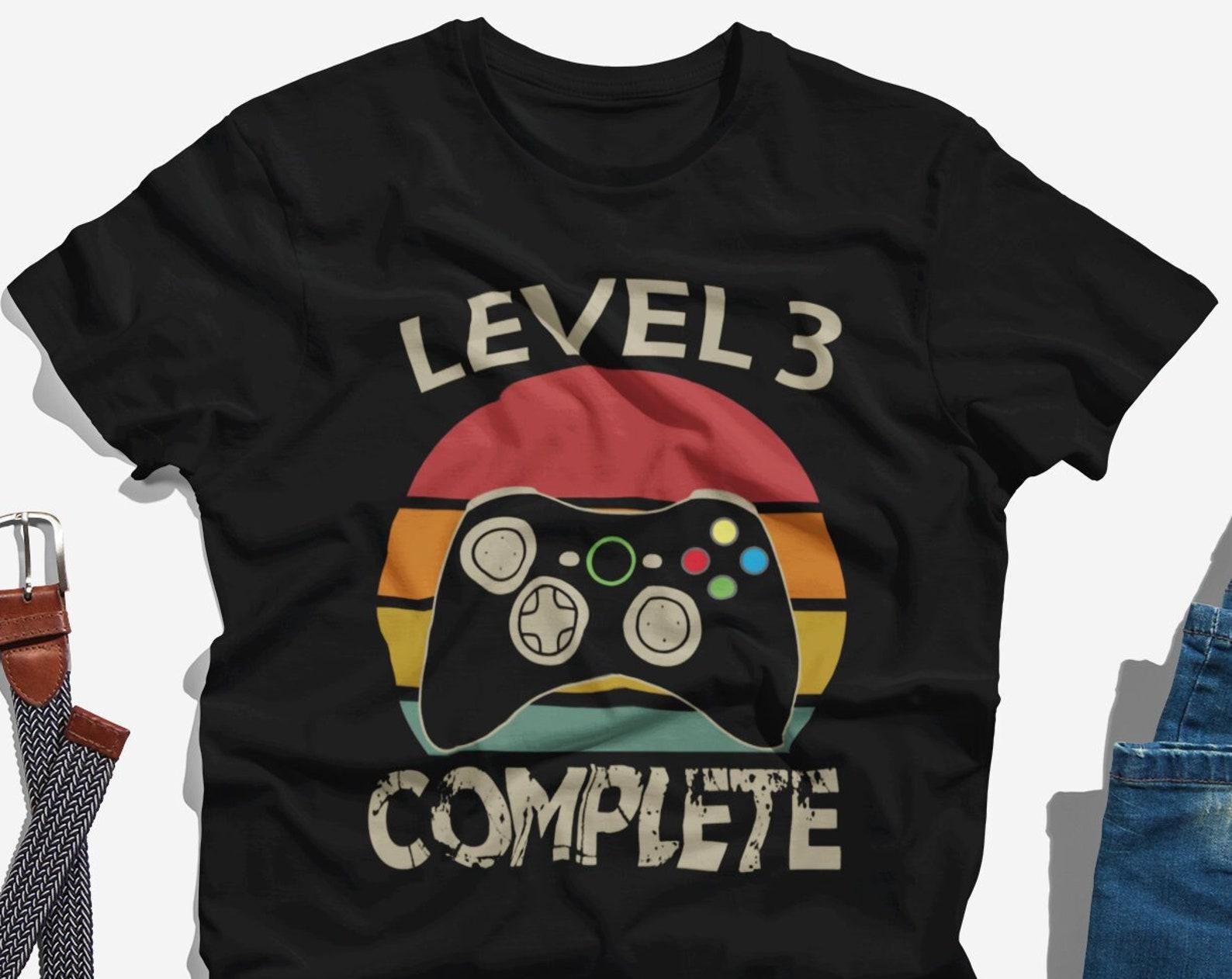 Level 3 Complete Shirt, 3 Year Anniversary Gifts For Him, Gifts For Husband, 3rd Anniversary Gift, 3rd Anniversary Shirt, 3rd Level Unlocked M