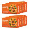 Morvin Papaya Bathing Bar Soap for Dark Spot & Acne Removal - Enriched with Papaya Extract Shea Butter – (75gm, Pack of 6)