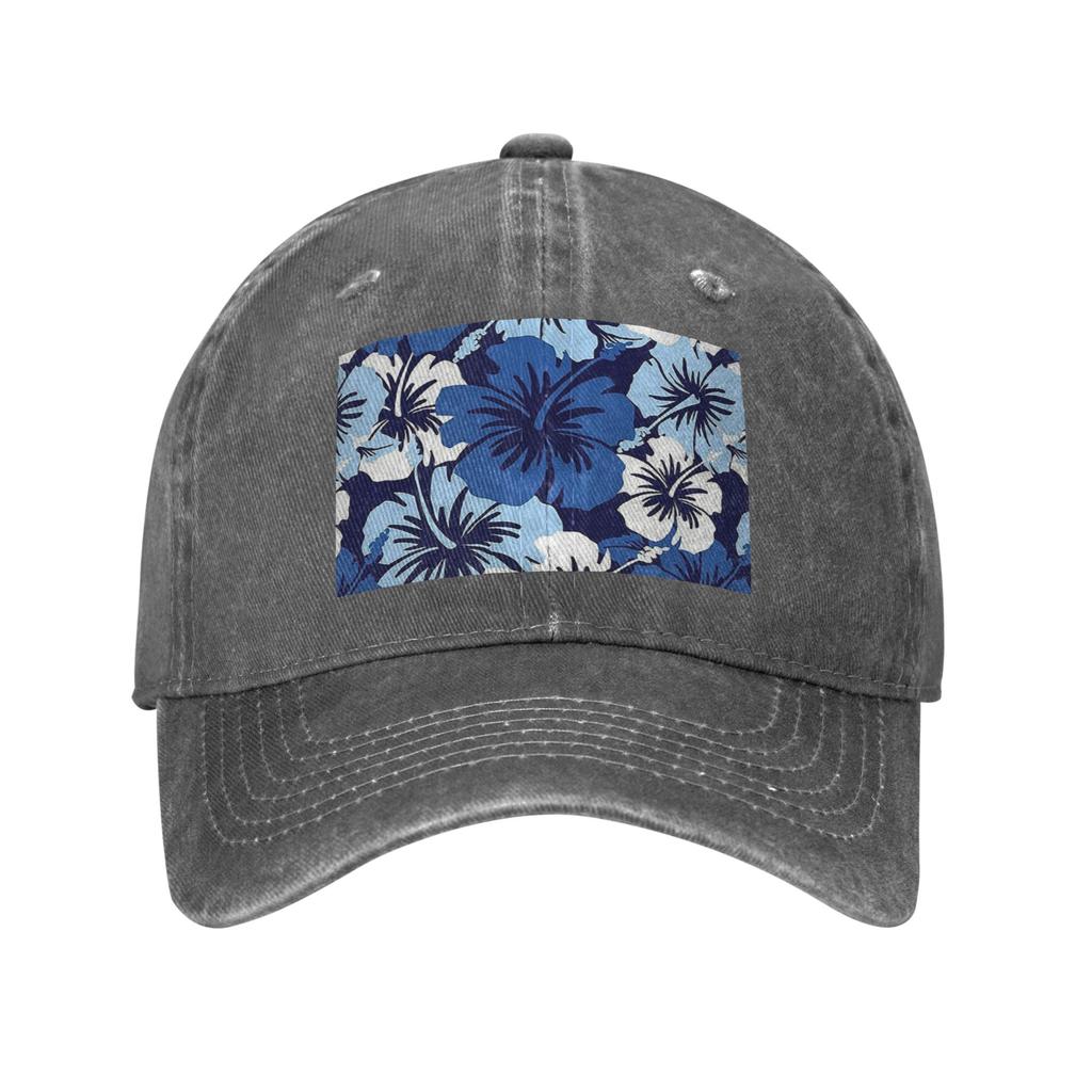Epische Hibiskus Hawaiianisch Floral Aloha Denim Kappe Lässige Baseballkappen Verstellbare Mütze Sommer Unisex Baseballkappen