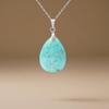 High quality hot selling natural crystal stone water drop pendant necklace jewelry simple fashion necklace merchandise jewelry