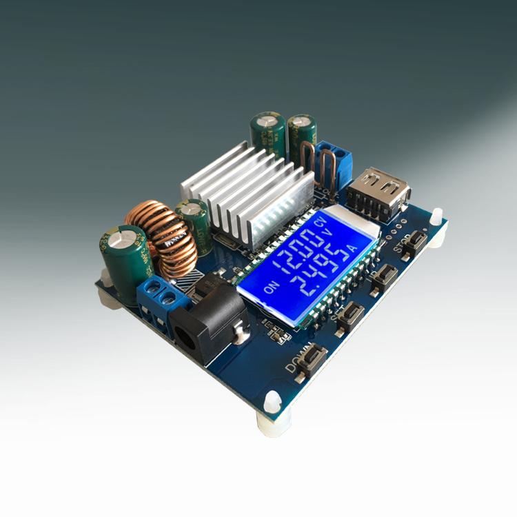 Automatisches Aufwärts-Abwärts-Modul, einstellbar, Konstantspannung, Konstantstrom-Netzteilmodul, DC-DC 5-30V auf 0,6-30V, LCD-Voltmeter