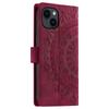 Style 018 For iPhone 13 Case Imprinted Totem Skin Feel Wallet Leather Phone Cover