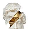 Sliced Philosopher Sculpture Golden Skull Greek Philosopher Statue Resin Figurine Home Office Desktop Decoration Ornament