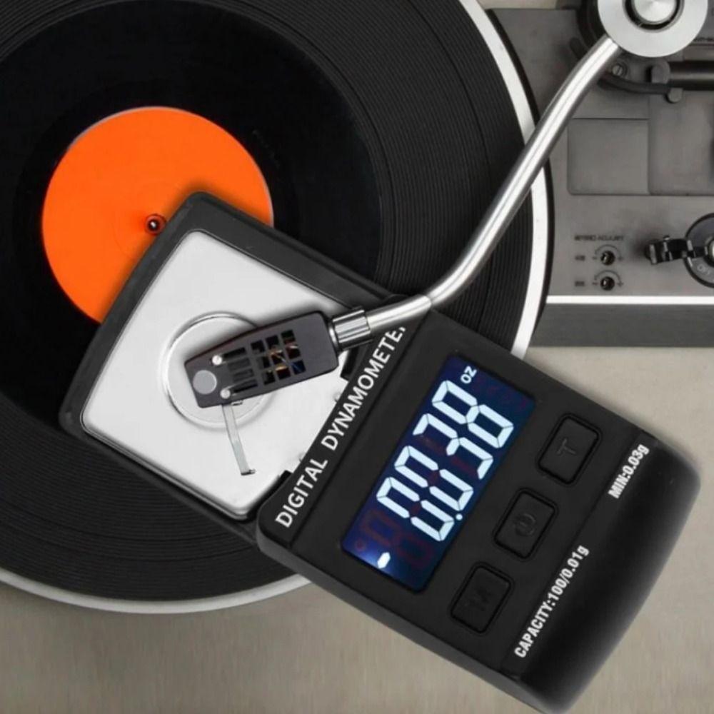 Portable Audio Needle Pressure Gauge Backlight Design Stylus Force Gauge Record Measurement