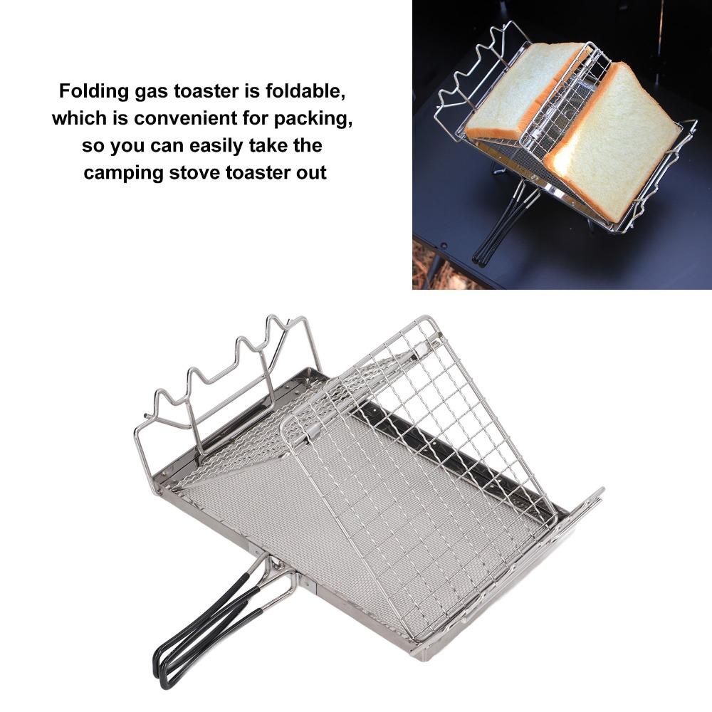 Foldable Toast Grill Rack Mesh Surface Foldable Toaster Camping Toaster Outdoor Toasting