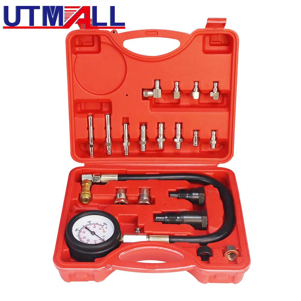 Diesel Cylinder Pressure Guage Engine Compression Tester TU-15A Kit 0~1000psi