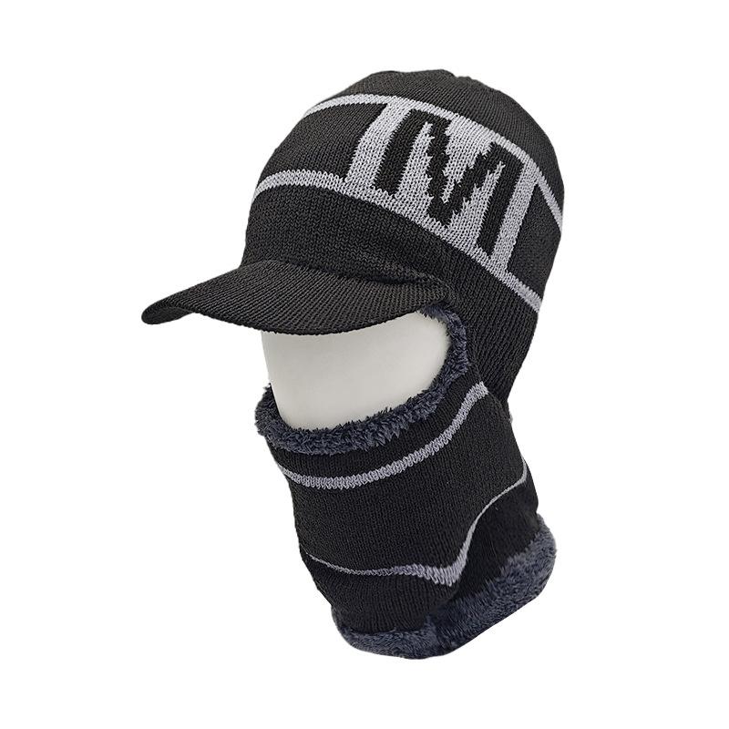 

Шарф шапка мужская зимняя с надписью пуловер шапка женская зимняя утолщенная и бархатная шарф-маска шапка интегрированная average size (56cm~ 58cm)