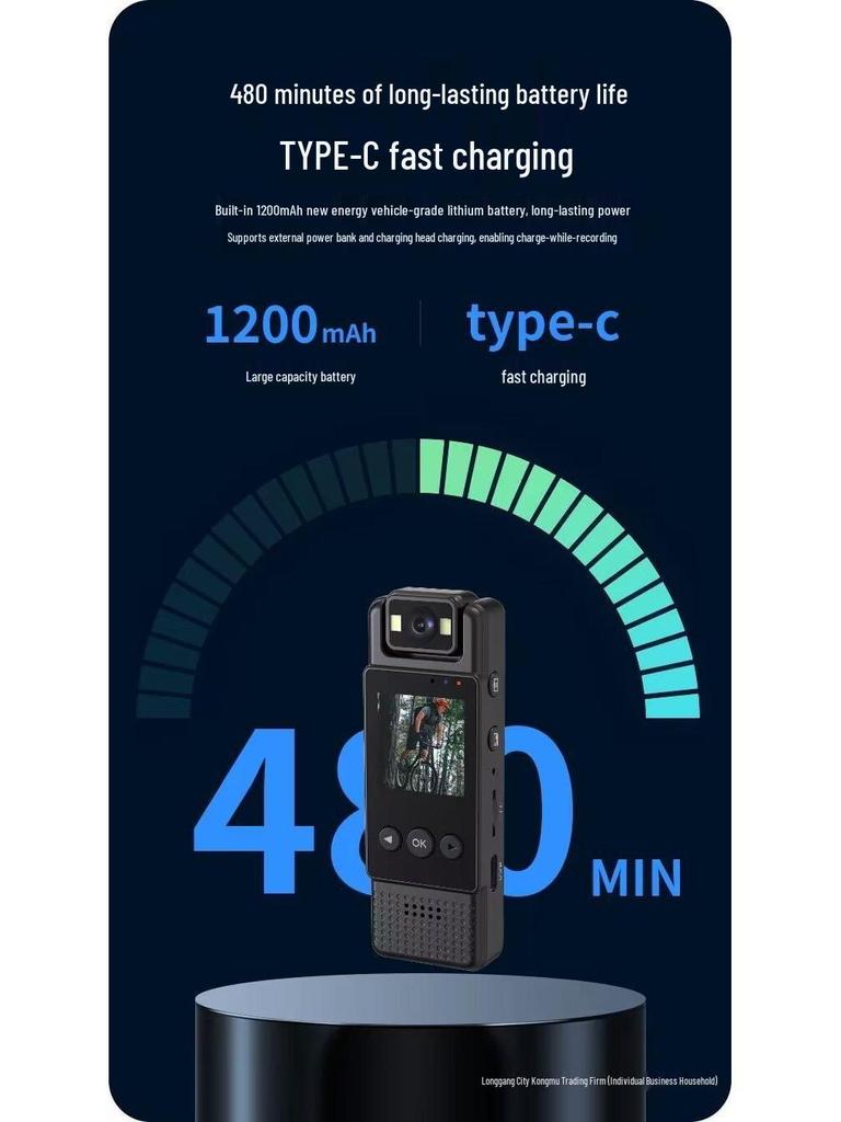 Ultra HD Action Camera with Screen: Video, Cycling, Law Enforcement & Voice Recording, Short-Range Wifi