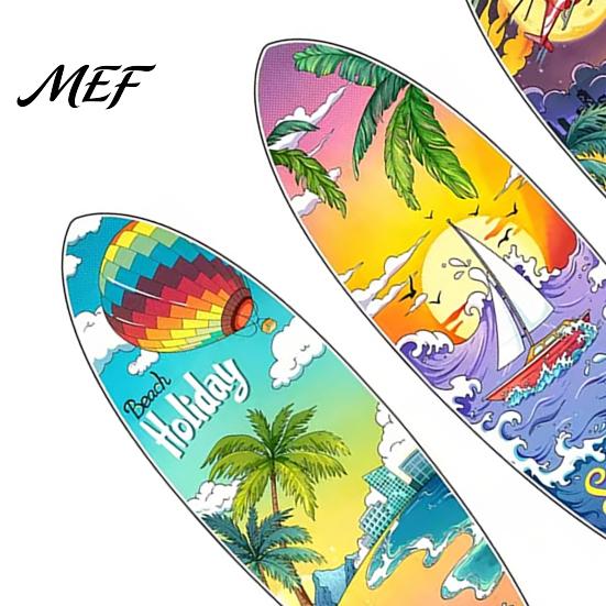 Surf Shop Dekor 3 Stück Holz Strand Surfbrett Wanddekor, Tropisches Ozean Thema Hängeschild, Kunstdekoration für Wohnzimmer Schlafzimmer Büro TV