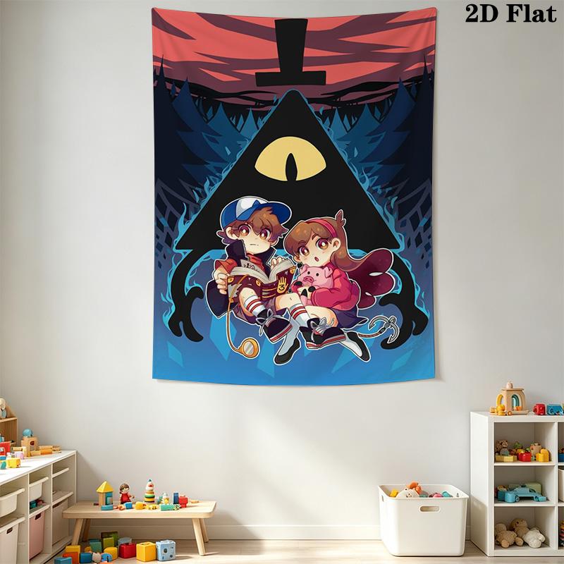 Gravity Falls theme Pattern Home Decor Tapestry, Wall Hanging, Decorative RV Wall Cloth.XGT0914584