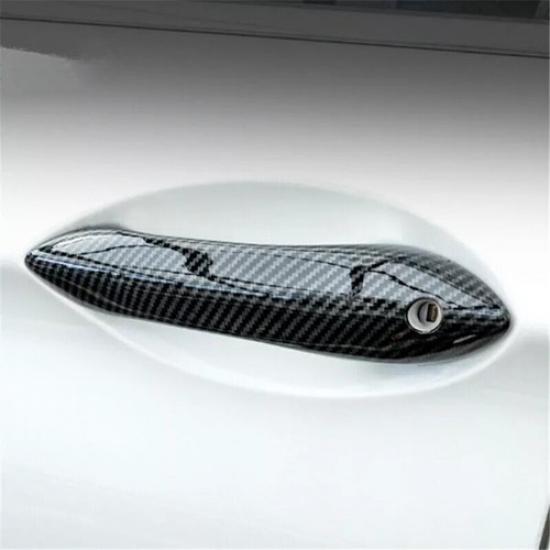 ABS Carbon Fiber Exterior Door Handle Cover Trim for BMW 5 Series F10 2011-2016