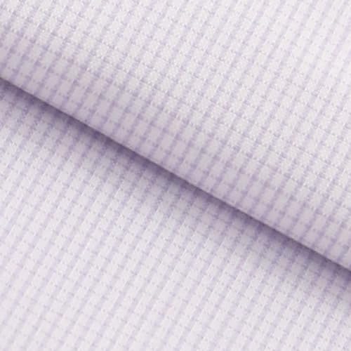 Yofuku no Aoyama Men's Dress Shirt, Non-Iron, Long Sleeve, Wrinkle-Resistant, Stylish, Slim Fit, Purple/Check
