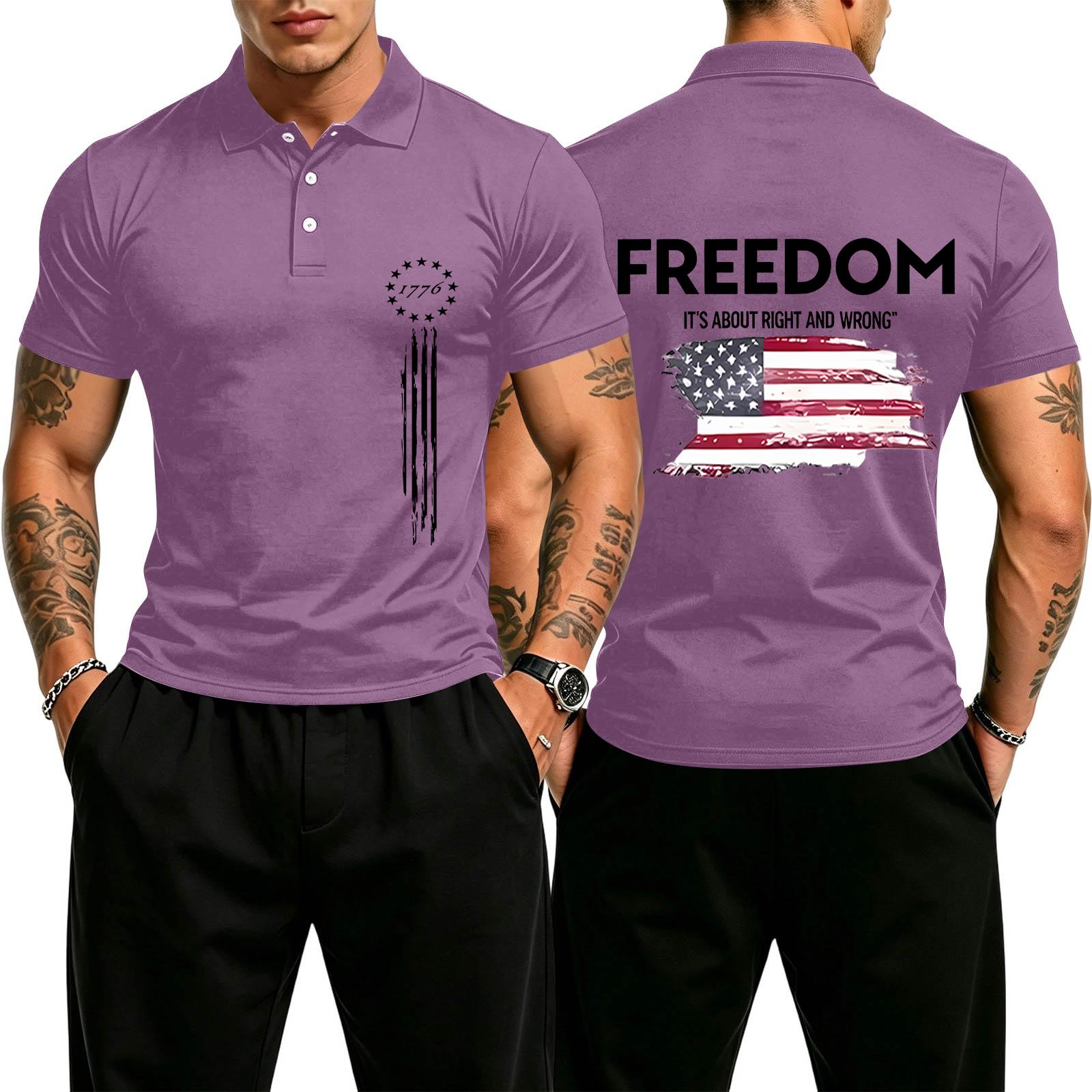

Men s Casual Gradient Polo Shirt Short Sleeve Button Down Collar Soft Breathable Fabric Lightweight Summer Top S фиолетовый