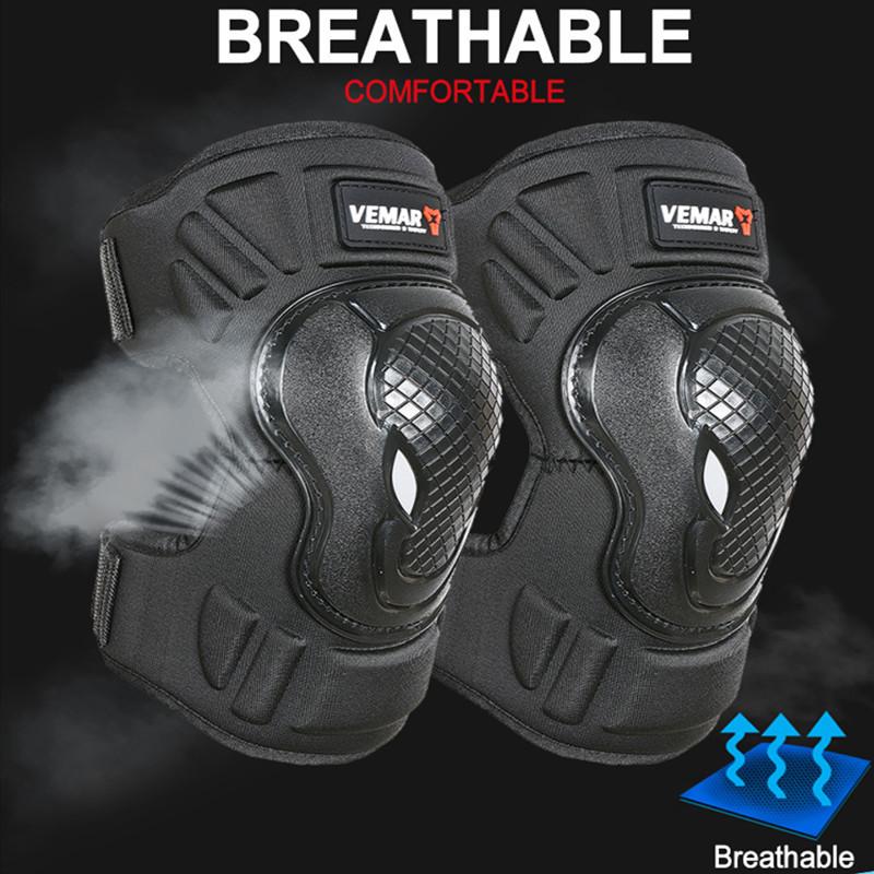 VEMAR Summer Breathable Motorcycle Knee Pads Motocross Knee Protector Guard BMX DH ATV Moto Cycling Brace Motorcyclist Equipment