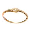 Gold Plated Zircon Water Drop Bangle - Elegant European & American Trend Luxury Bracelet for Women