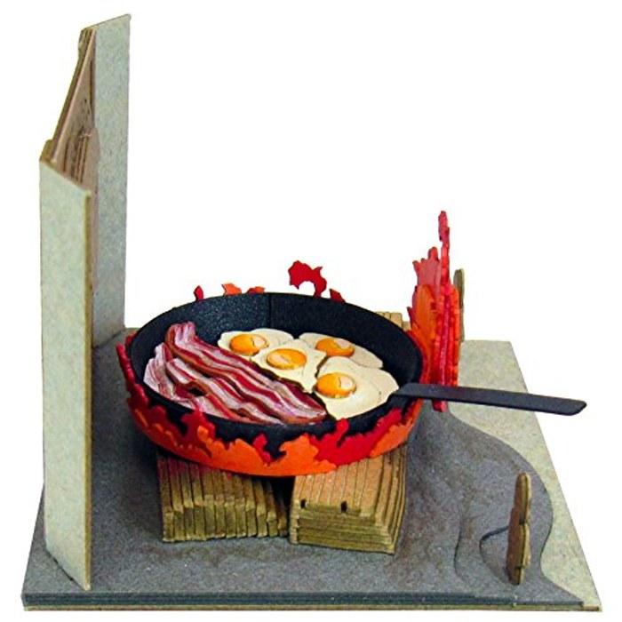 Sankei Studio Ghibli Mini Howl's Moving Castle Calcifer & Bacon Egg Papercraft Model MP07-33.