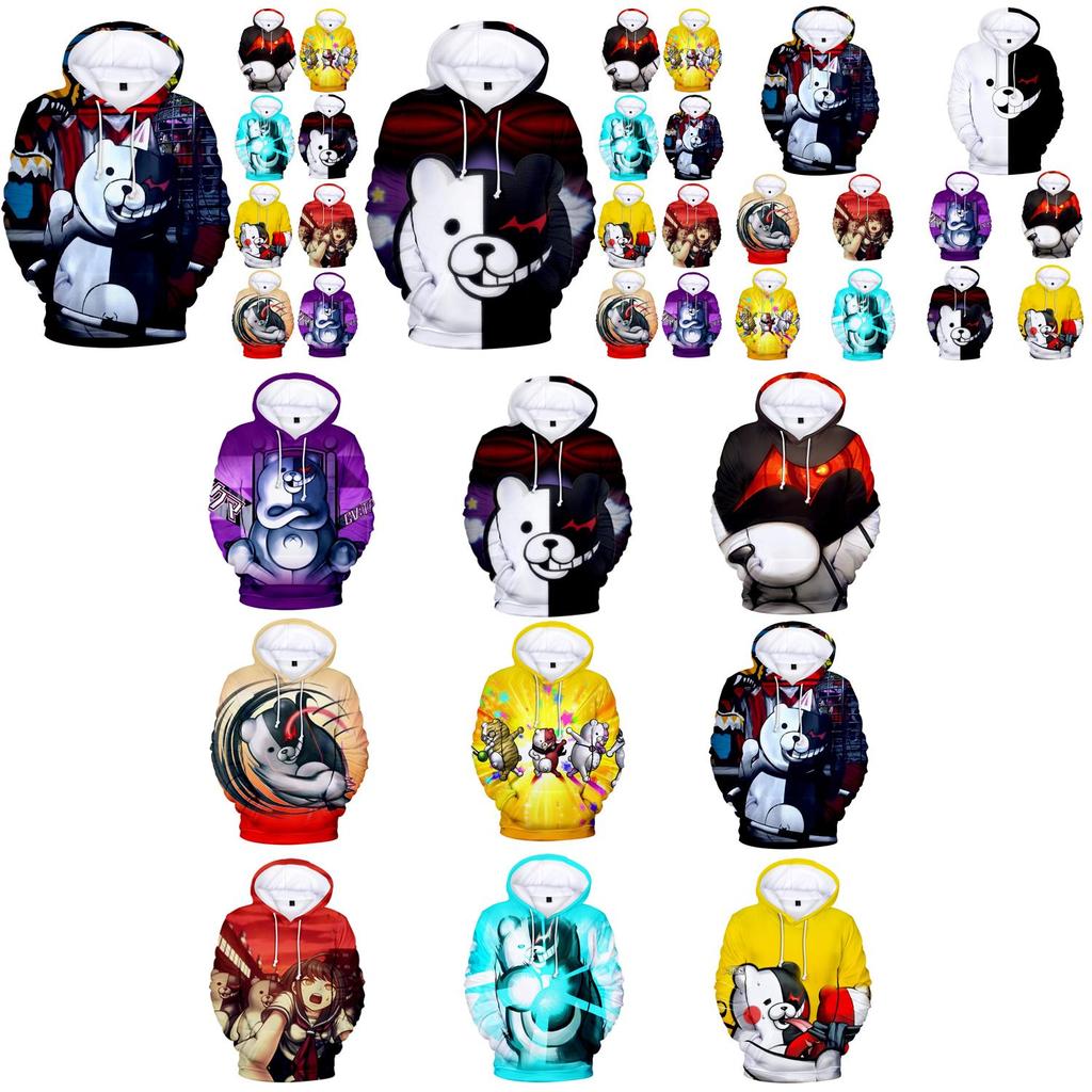 Danganronpa Monokuma Hoodie Extravagantly Soft Unisex Pullover For Anime Fans