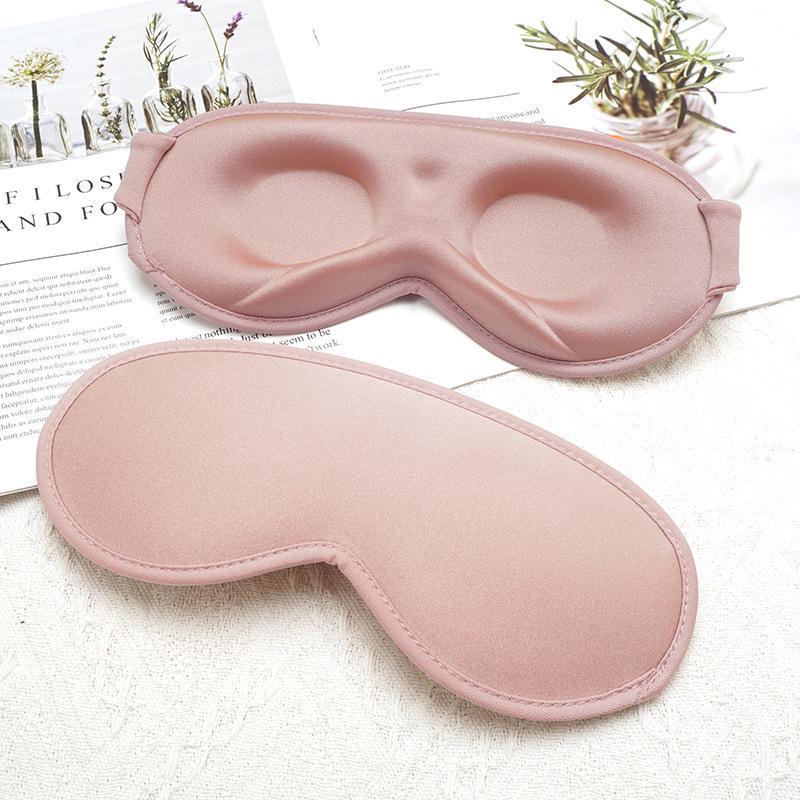 

3D Child & Adult Sleep Eye Mask: Light-Blocking, Pressure-Free, Thin & Opaque for Parent-Child Protection Large Pink