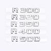 Suitable for Mercedes R300-R500: car stickers, emblems, word marks, modification, rear tail logos, and displacement marks.